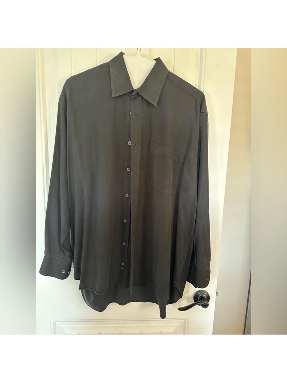 Hart Schaffner Marx Black Button-Up Dress Shirt